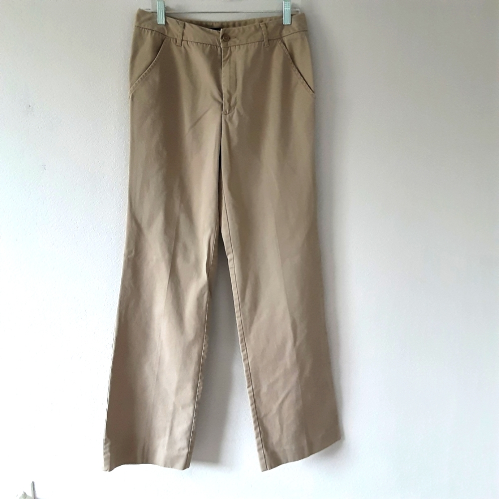 Women's Lands End Business Pant Straight Fit Khaki size 6